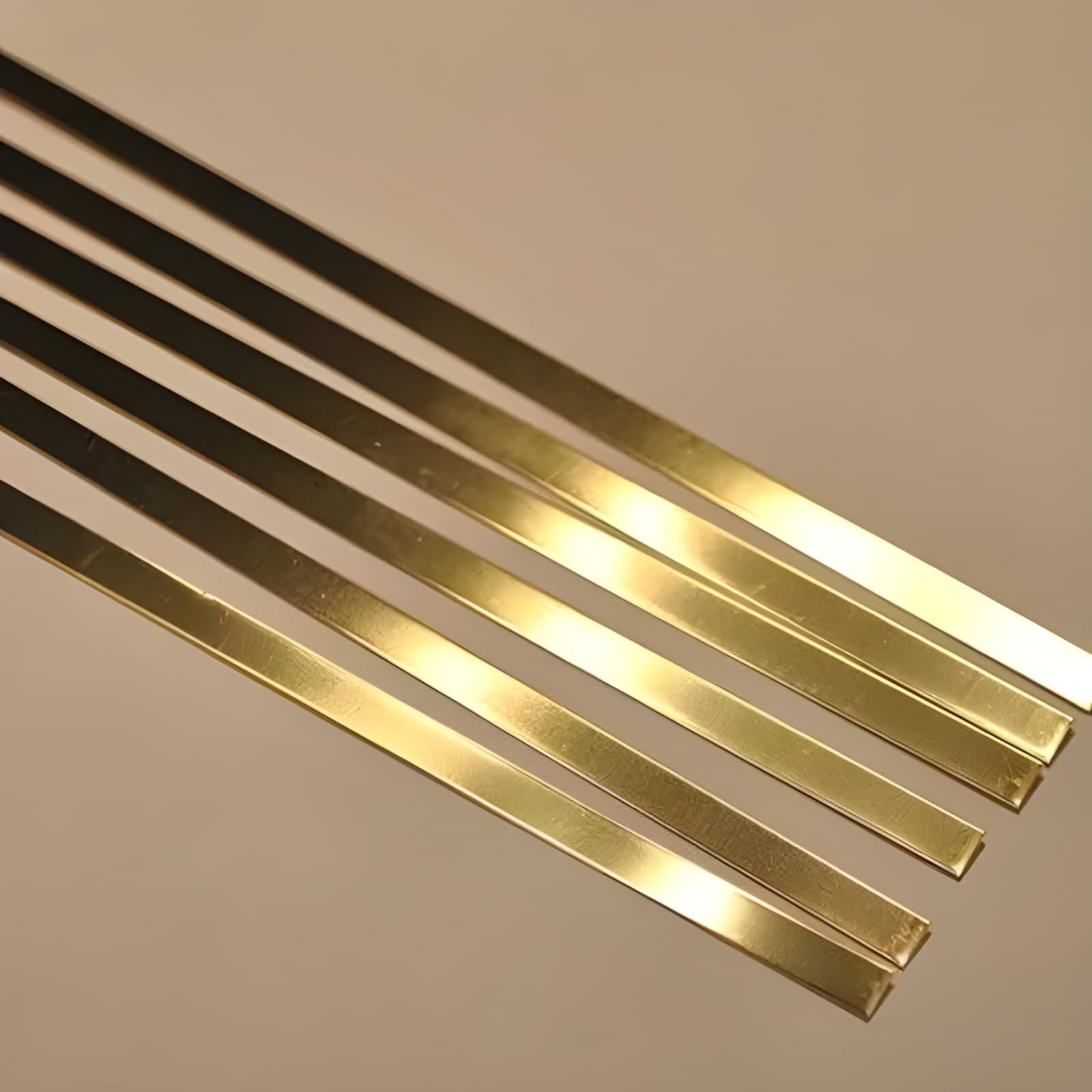 Acrylic Strips 8 Feet Long Bundle for Wall Decor (Golden Finish).